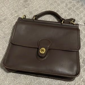 Brown Faux Leather Handbag